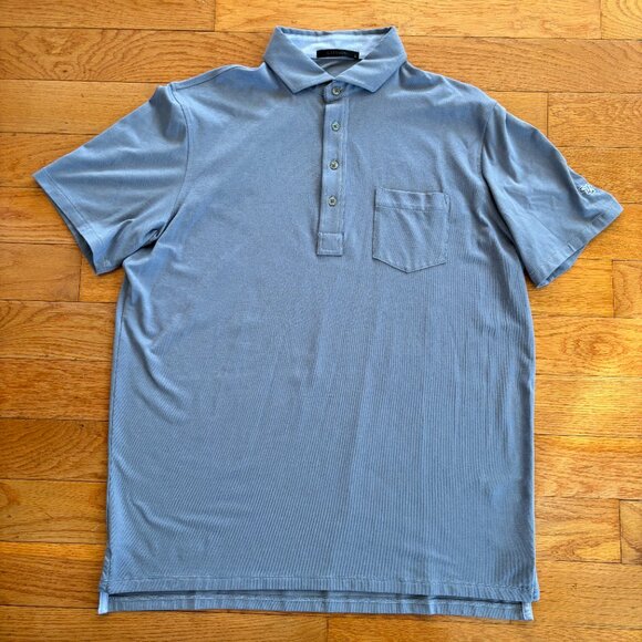 Greyson Polo Shirt Mens M Gray Performance Wolf Logo Golf Outdoors 155950 - Picture 2 of 10